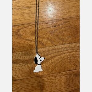 Vintage snoopy kids necklace medal enamel
